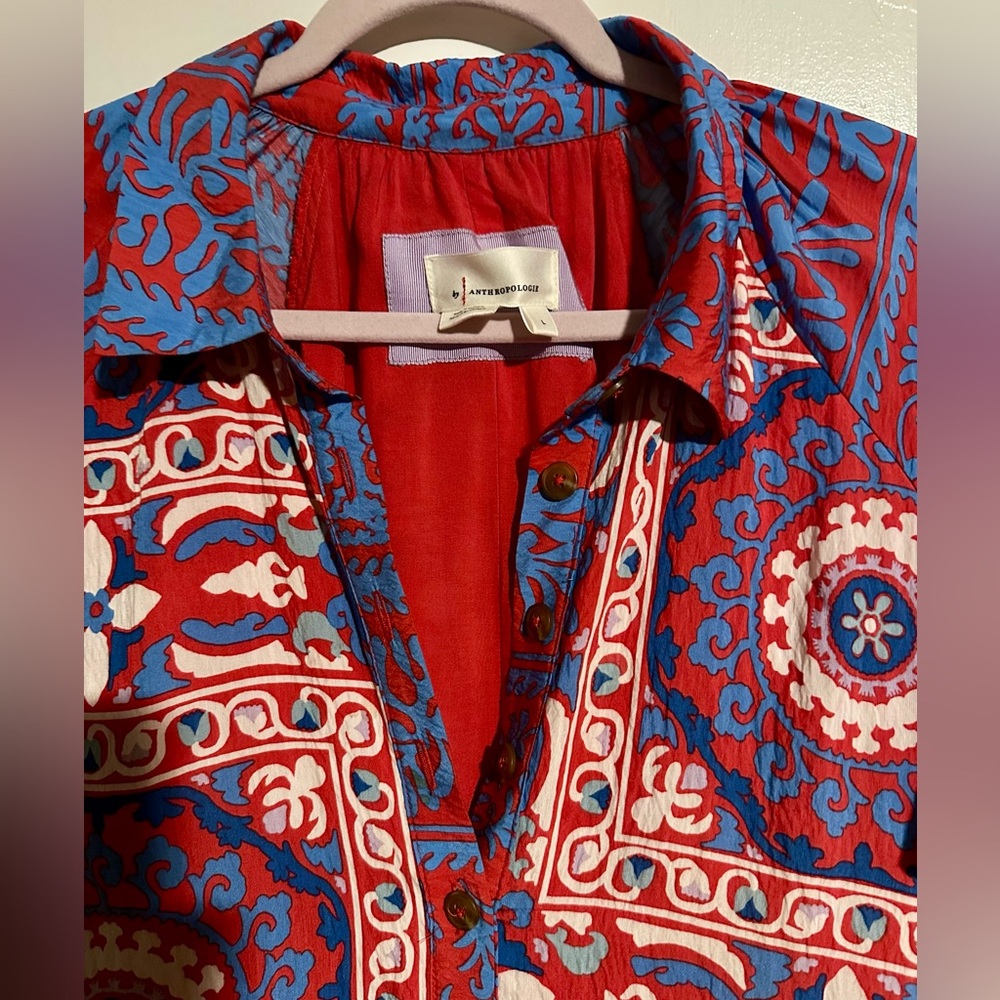 Anthropologie - Ruffle Sleeve Maxi Dress Size L - Picture 3 of 11